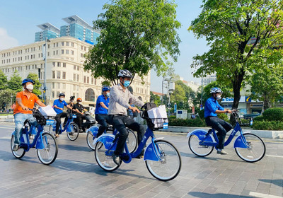 Triển khai dịch vụ xe đạp công cộng ở 5 quận nội thành Hà Nội
