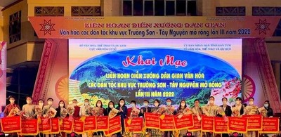 Liên hoan Diễn xướng dân gian văn hóa các dân tộc KV Trường Sơn-Tây Nguyên