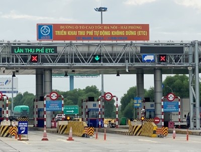 Từ 5/5/2022, cao tốc Hà Nội - Hải Phòng chỉ thu phí tự động không dừng