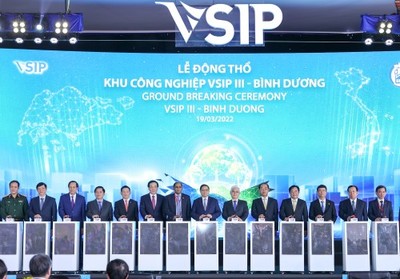 Chùm ảnh: Thủ tướng dự lễ khởi công Khu công nghiệp Việt Nam-Singapore