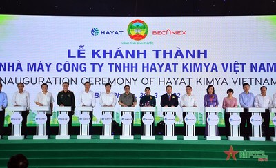 Thủ tướng Chính phủ Phạm Minh Chính dự lễ khánh thành Nhà máy Hayat Kimya, Bình Phước