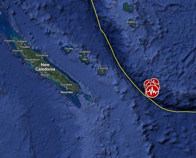Liên tiếp xảy ra 3 trận động đất ở khu vực quần đảo Loyalty thuộc Pháp