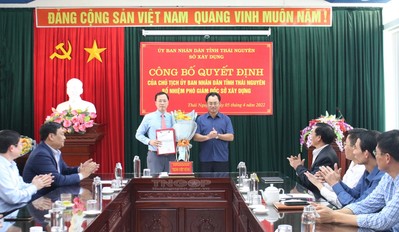 Bổ nhiệm ông Bùi Quang Hưng giữ chức Phó Giám đốc Sở Xây dựng Thái Nguyên