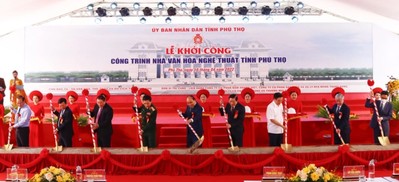 Chủ tịch nước Nguyễn Xuân Phúc dự khởi công dự án Nhà văn hóa nghệ thuật tỉnh Phú Thọ