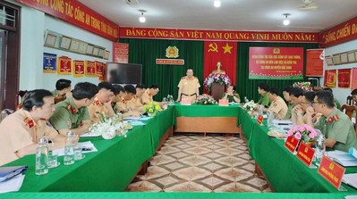 Cục CSGT, Bộ Công an đến làm việc, kiểm tra tại Công an huyện Đắk Song