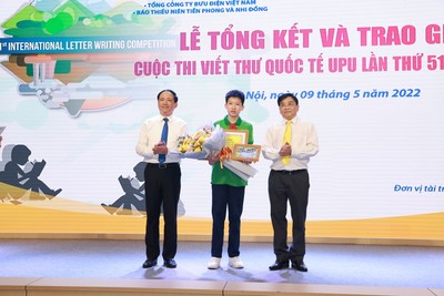 Giải nhất cuộc thi viết thư quốc tế UPU lần thứ 51 thuộc về học sinh lớp 9 ở Hà Nội