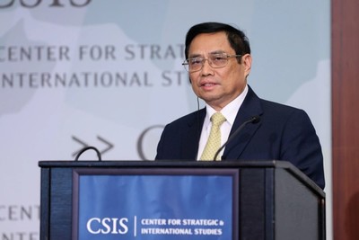 Thủ tướng Phạm Minh Chính phát biểu tại Trung tâm nghiên cứu Chiến lược và Quốc tế Mỹ