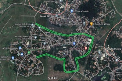 Đường sẽ mở theo quy hoạch ở xã Cần Kiệm, huyện Thạch Thất, Hà Nội (phần 2)
