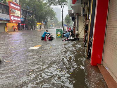 Những tuyến phố Hà Nội có nguy cơ ngập lụt do mưa lớn