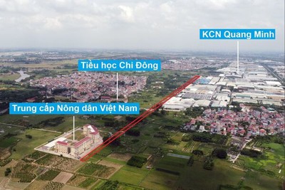 Đường sẽ mở theo quy hoạch ở thị trấn Chi Đông, Mê Linh, Hà Nội (phần 2)