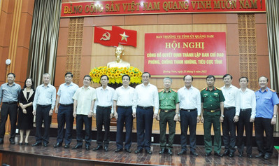 Thành lập Ban Chỉ đạo phòng chống tham nhũng, tiêu cực tỉnh Quảng Nam