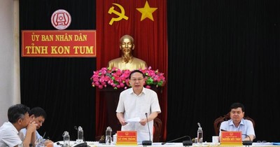 Đoàn công tác Ban Chỉ đạo quốc gia về phòng, chống thiên tai làm việc tại tỉnh Kon Tum
