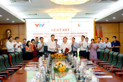 Bộ TN&MT và Đài truyền hình Việt Nam Ký kết chương trình phối hợp giai đoạn 2022 - 2026