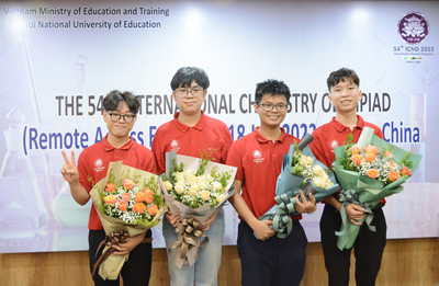4 học sinh Việt Nam giành huy chương Vàng Olympic Hóa học quốc tế (IChO) năm 2022