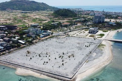 Toàn cảnh khu vực quy hoạch Khu đô thị Bến Đình và Khu du lịch Hang Câu trên đảo Lý Sơn