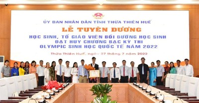 Thừa Thiên Huế tuyên dương học sinh giành Huy chương Olympic quốc tế