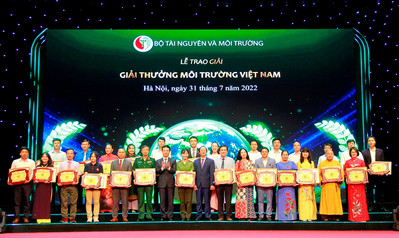 Trao Giải thưởng Môi trường Việt Nam và Giải Báo chí tài nguyên và môi trường