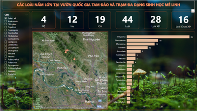 Quản lý dữ liệu đa dạng sinh học nấm lớn tại Vườn Quốc gia Tam Đảo
