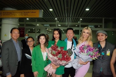Hoa hậu Thùy Tiên đã có mặt tại Malaysia để tham dự chung kết Miss Grand Malaysia