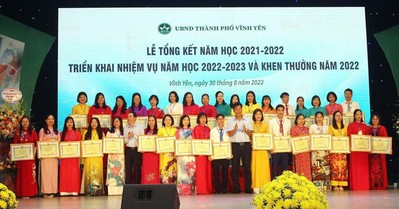 Ngành Giáo dục Vĩnh Yên vượt chỉ tiêu đề ra của năm học 2021-2022