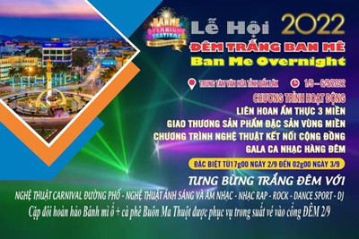 Đắk Lắk sẽ tổ chức Lễ hội “Đêm trắng Ban Mê” năm 2022