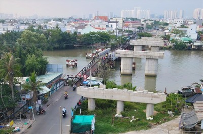 TP.Hồ Chí Minh thi công lại cầu Long Kiểng sau ba năm đình trệ