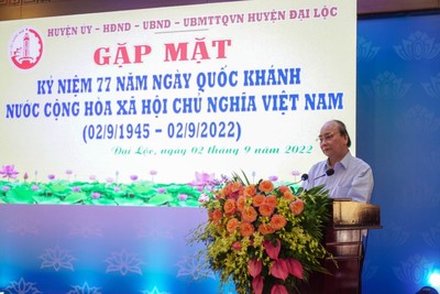 Chủ tịch nước dự gặp mặt kỷ niệm Ngày Quốc khánh 2/9 tại tỉnh Quảng Nam