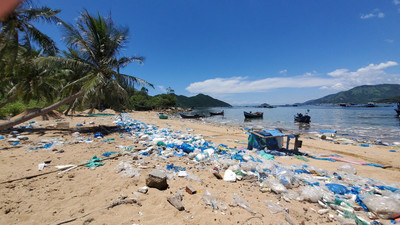 Phú Yên: Vịnh Vũng Rô ngập trong rác thải