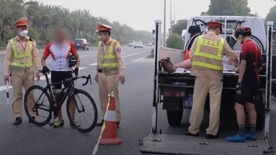 Xử lý nghiêm đoàn xe đạp dàn hàng trên đường Võ Nguyên Giáp