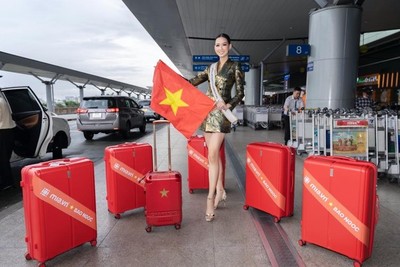 Á hậu Bảo Ngọc lên đường sang Ai Cập tham gia Miss Intercontinental 2022