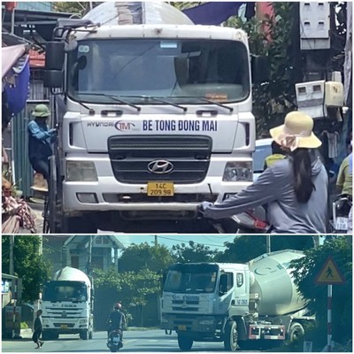 Cần kiểm tra đoàn xe chở bê tông Đông Mai xả phế phẩm xi măng thừa gây ô nhiễm môi trường