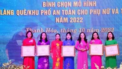 Thanh Hoá: Trao giải cuộc thi Mô hình “Làng quê, khu phố an toàn cho phụ nữ và trẻ em”