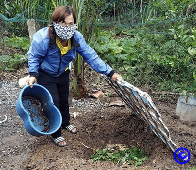Hiệu quả từ mô hình "Hố rác di động tại gia đình" tại Tiền Giang