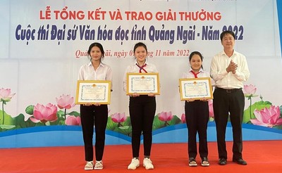 Quảng Ngãi: Trao giải Cuộc thi Đại sứ văn hóa đọc lần thứ II năm 2022