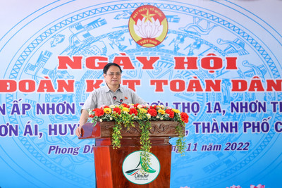Thủ tướng Chính phủ Phạm Minh Chính dự Ngày hội Đại đoàn kết toàn dân tộc tại Cần Thơ