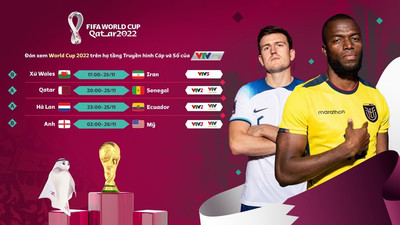Lịch thi đấu World Cup 2022 hôm nay 25/11 và rạng sáng 26/11 trên VTV5, VTV2, VTV3
