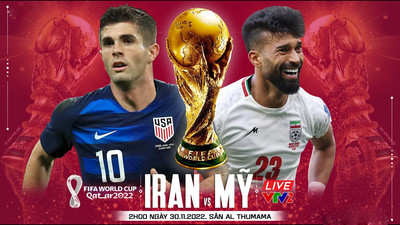 Link xem Trực tiếp bóng đá Iran vs Mỹ 2h ngày 30/11 World Cup 2022 VTV2