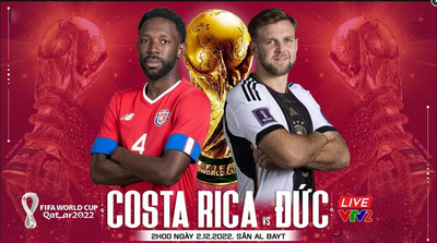 Link xem Trực tiếp bóng đá Costa Rica vs Đức 2h ngày 2/12 VTV2 World Cup 2022