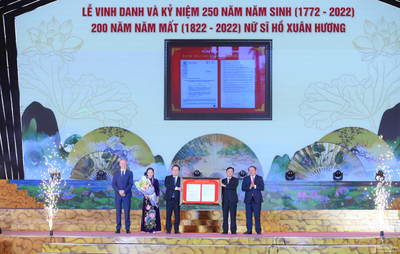 Nghệ An: Trang trọng tổ chức Lễ vinh danh và kỷ niệm 250 năm năm sinh nữ sĩ Hồ Xuân Hương