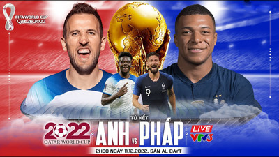 Link xem trực tiếp bóng đá Anh vs Pháp 2h hôm nay 11/12 VTV3, VTVGo