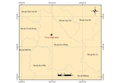 Kon Tum: Khu vực huyện Kon Plông tiếp tục ghi nhận thêm 4 trận động đất