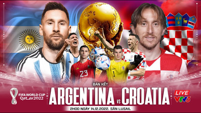 Link xem trực tiếp bóng đá Argentina vs Croatia 2h hôm nay 14/12 VTV3, VTVGo