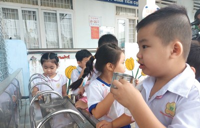 Chợ Mới (An Giang): Đưa công trình hệ thống nước sạch cho các trường học
