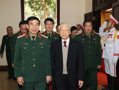 Tổng Bí thư Nguyễn Phú Trọng chỉ đạo Hội nghị Quân chính toàn quân năm 2022