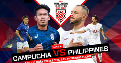 Link xem trực tiếp bóng đá Campuchia vs Philippines 17h hôm nay 20/12 trên FPT Play, VTV5