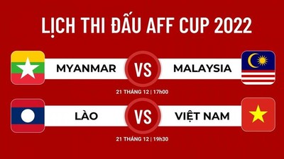Lịch thi đấu AFF Cup 2022 hôm nay 21/12 trên VTV, FPT Play