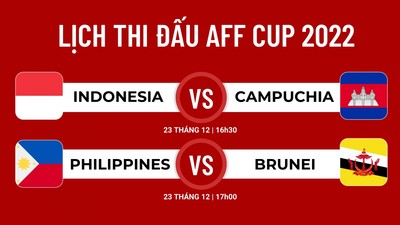 Lịch thi đấu AFF Cup 2022 hôm nay 23/12 trên VTV, FPT Play