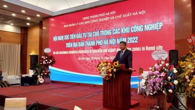 Hội nghị xúc tiến đầu tư tại chỗ trong các khu công nghiệp Hà Nội năm 2022
