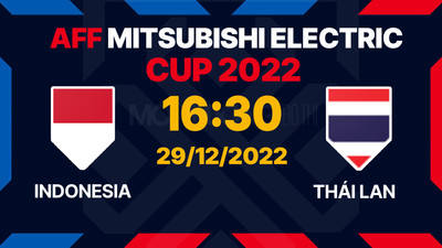 VTV2 Trực tiếp bóng đá Indonesia vs Thái Lan 16h30 hôm nay 29/12 AFF Cup 2022