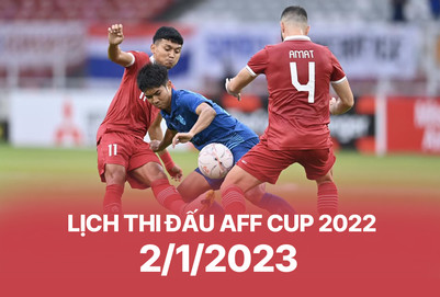 Lịch thi đấu AFF Cup 2022 hôm nay 2/1 trực tiếp trên VTV, FPT Play